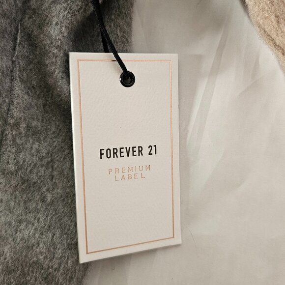 Forever 21 Casual Jacket Grey Taupe Shacket Women's Size Medium Premium Label - Picture 3 of 6